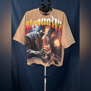 STRAY Frankenstein Graphic Tee ⚡ Studded Streetwear – Size M (NWT)